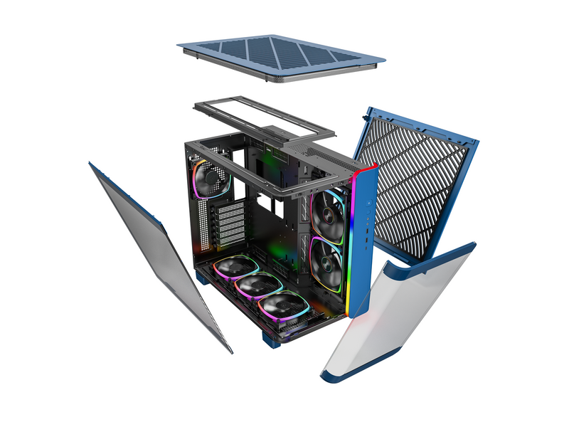 Montech King 95 Pro - Prussian Blue - Gehäuse - Miditower - Blau
