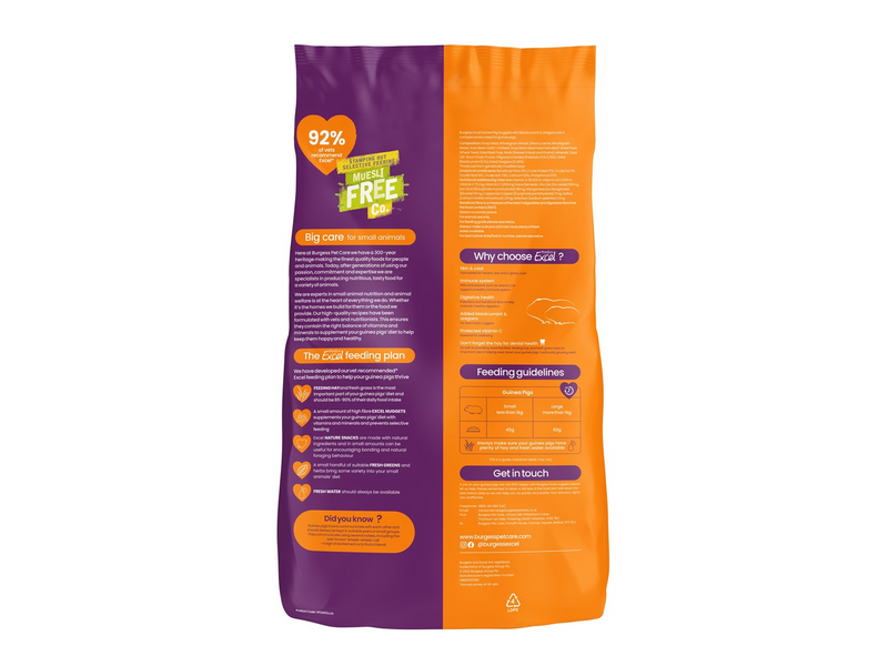 Burgess Excel Guinea Pig Blackcurrant & Oregano 1.5 kg