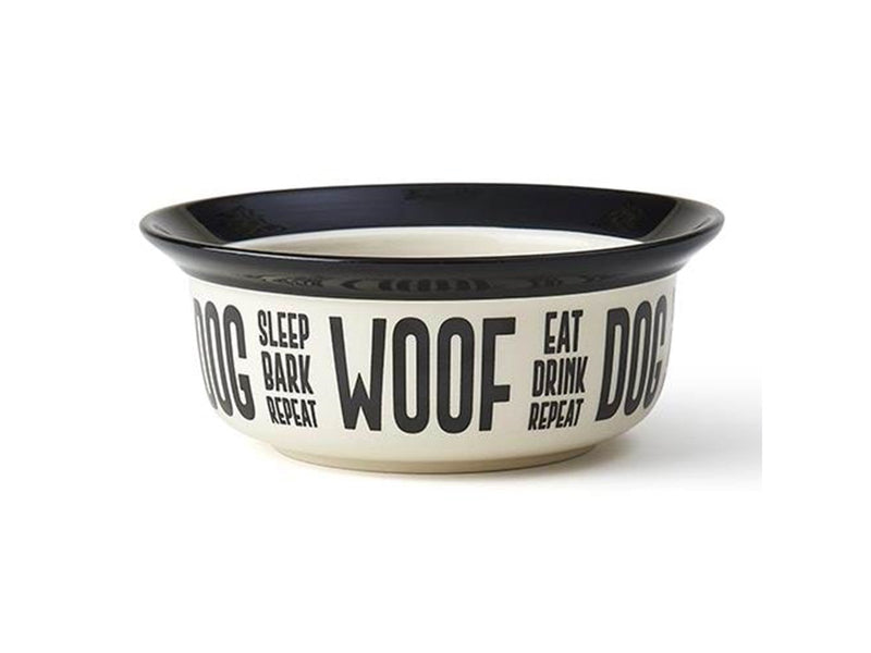 Active Canis Eat Drink Repeat 6" Bowl Black 2 Cups (4.7dl)