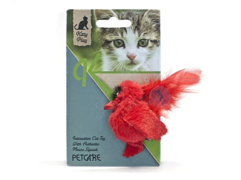 Kitty Play Squeaking red bird