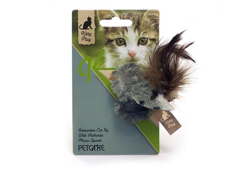 Kitty Play Squeaking grey bird