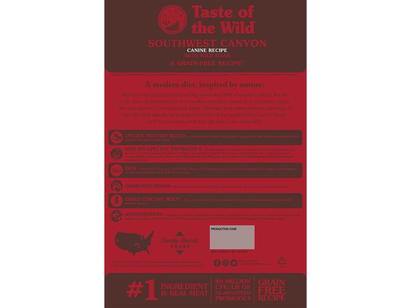 Taste of the Wild Southwest Canyon Canine Formula with Wild Boar 2kg
