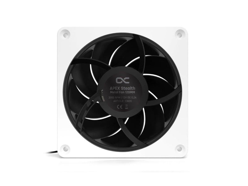 Alphacool Apex Stealth Metal - 2000 RPM - Black - Gehäuselüfter - 120mm - Weiß - 30 dBA