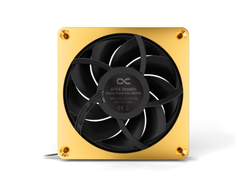 Alphacool Apex Stealth Metal - 2000 RPM - Black - Gehäuselüfter - 120mm - Gold - 40 dBA