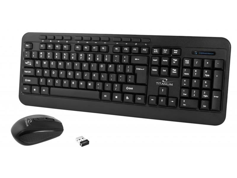 Esperanza TITANUM 2.4GHZ USB WIRELESS KIT AKRON - Tastatur & Maus Set - Schwarz