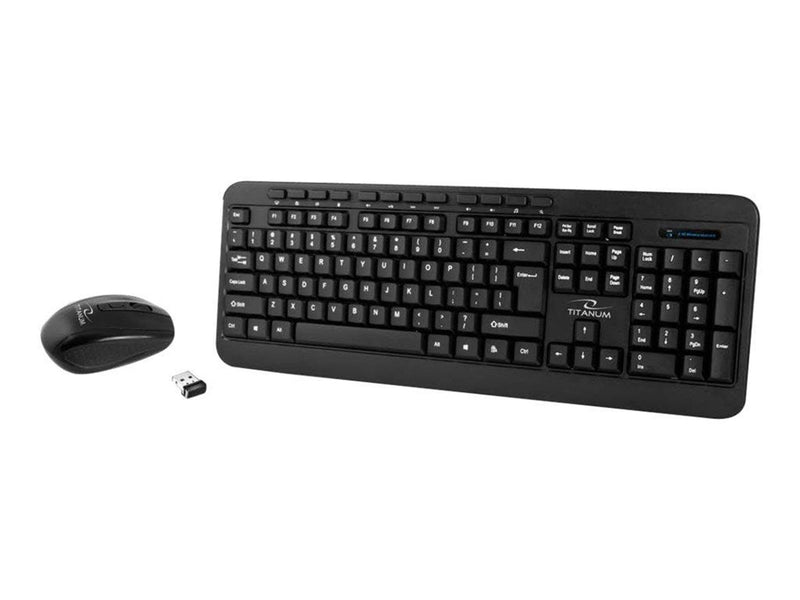 Esperanza TITANUM 2.4GHZ USB WIRELESS KIT AKRON - Tastatur & Maus Set - Schwarz
