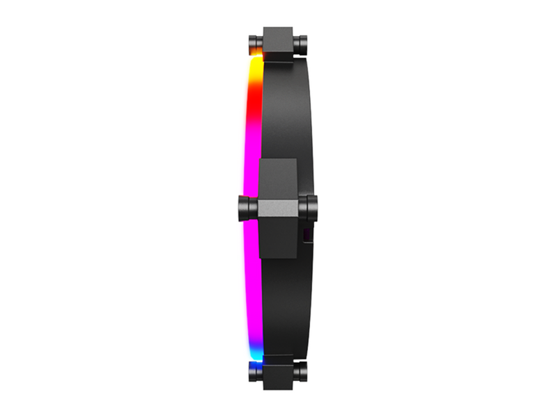 Montech RX120 PWM BK - Reverse - Gehäuselüfter - 120mm - Schwarz mit RGB LED - 27 dBA