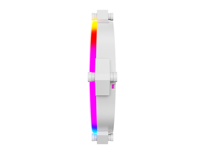 Montech RX120 PWM WH - Reverse - Gehäuselüfter - 120mm - Weiß mit RGB-Beleuchtung - 27 dBA