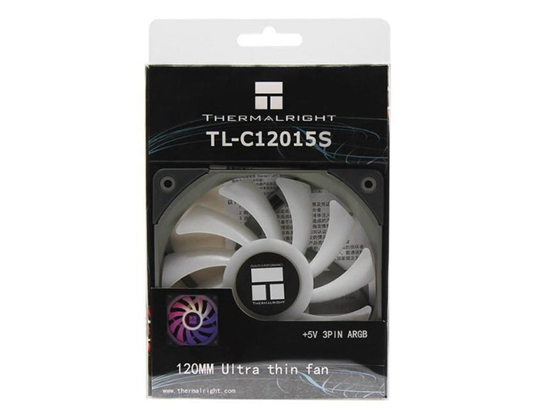 Thermalright TL-C12015S ARGB - Gehäuselüfter - 120mm - Schwarz mit RGB LED - 24 dBA