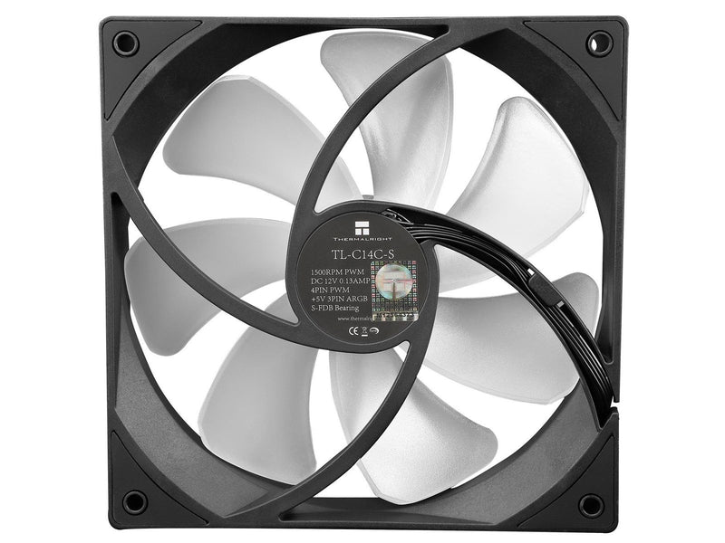 Thermalright TL-C14C-S ARGB - Black - Gehäuselüfter - 140mm - Schwarz mit RGB LED - 26 dBA