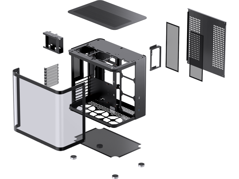 Jonsbo TK-2 2.0 - Black - Gehäuse - Miditower - Schwarz