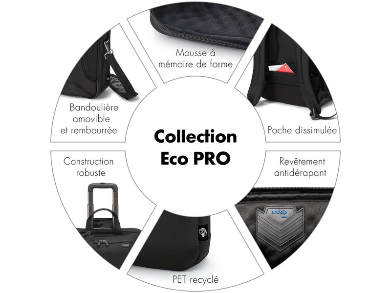 Dicota Slim Eco Pro Rucksack für Laptop 14.1" | Schwarz