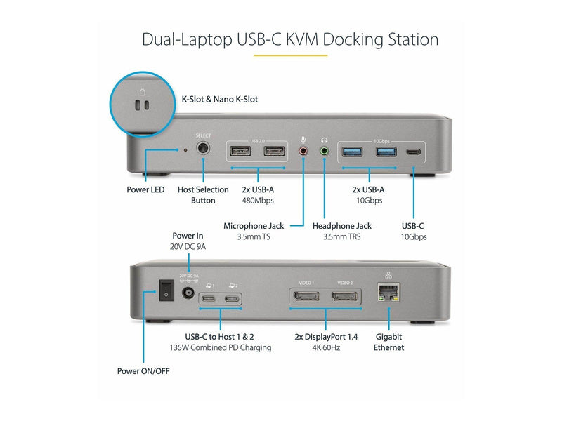 StarTech.com 129UE-USBC-KVM-DOCK