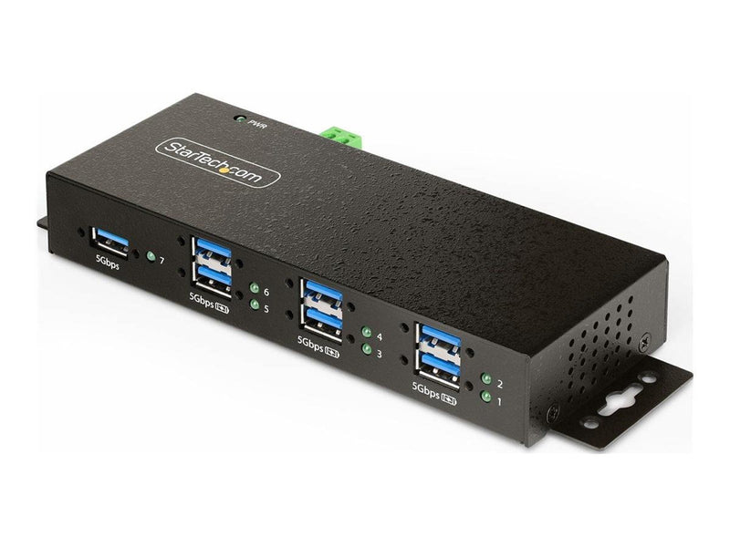 StarTech.com 5G7AINDRM-USB-A-HUB USB-Hubs - USB 3.2 - 7 - Schwarz