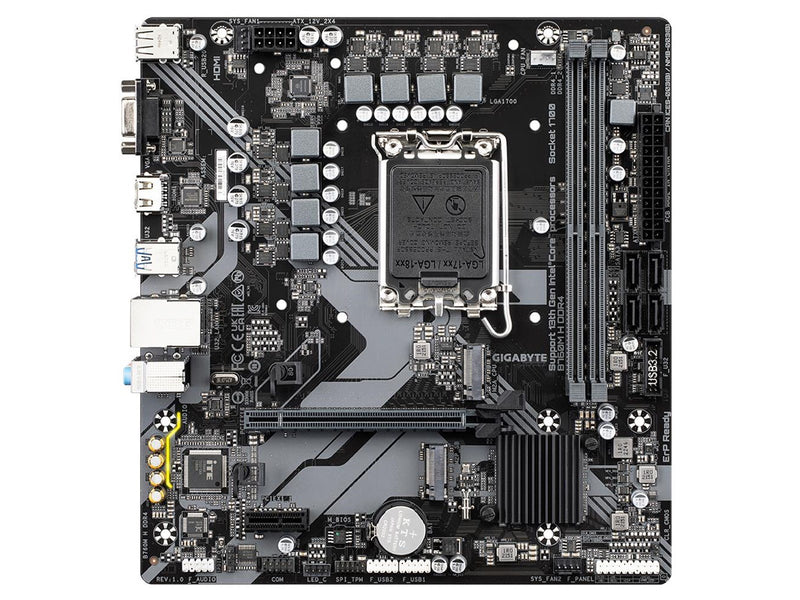 GIGABYTE B760M H DDR4 Mainboard - Intel B760 - Intel LGA1700 socket - DDR4 RAM - Micro-ATX