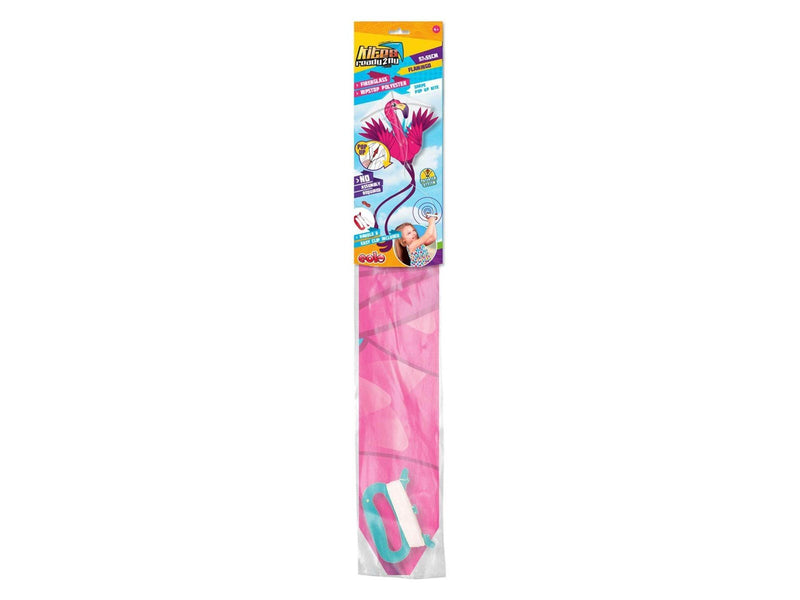 Kites Ready 2 Fly - Pop-up Nylon Kite Flamingo
