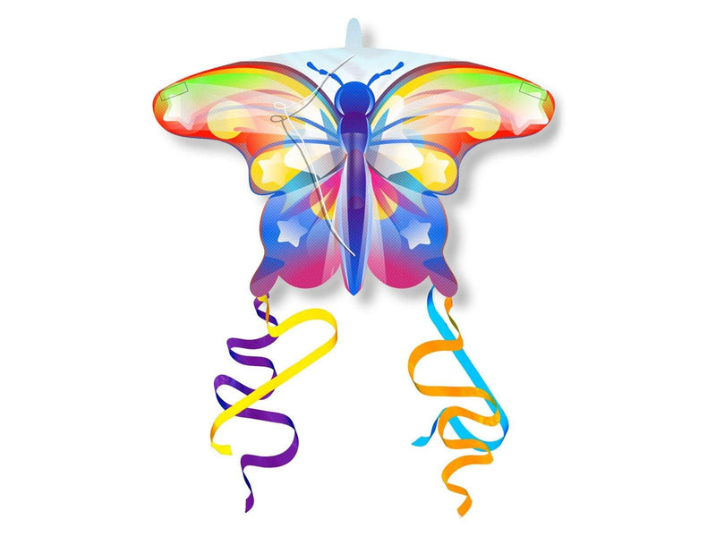 Kites Ready 2 Fly - Pop-up Mini Nylon Kite Butterfly Rainbow