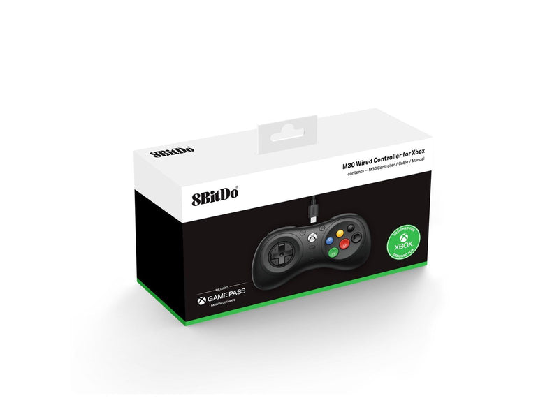 8BitDo M30 Wired Controller Xbox Black - Wired Controller - Microsoft Xbox One