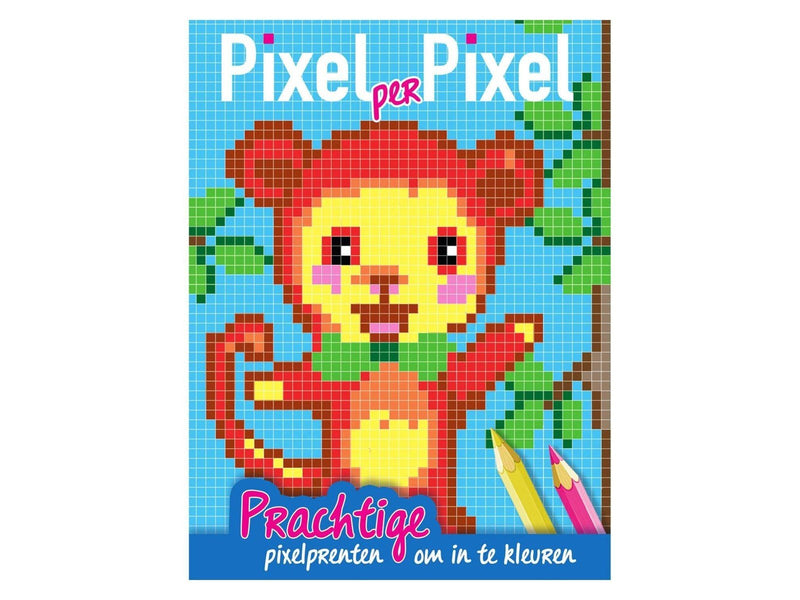 Mondikaarten Pixel Coloring Book Monkey