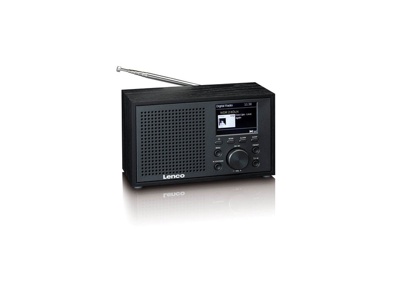 Lenco DAR-017BK - Compact and stylish DAB+/FM radio with Bluetooth® and wooden casing - Black - DAB+/FM - Mono - schwarz