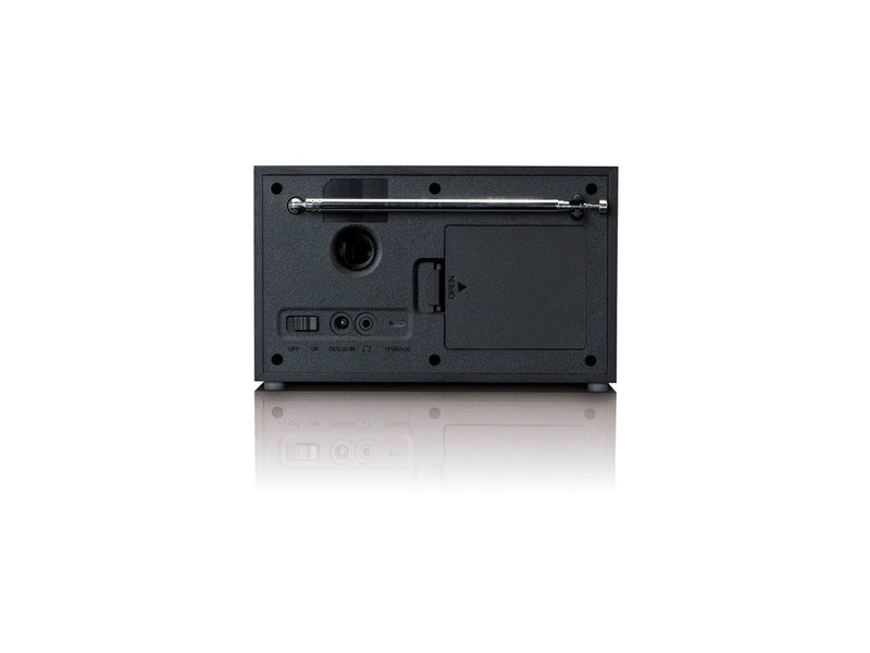 Lenco DAR-017BK - Compact and stylish DAB+/FM radio with Bluetooth® and wooden casing - Black - DAB+/FM - Mono - schwarz