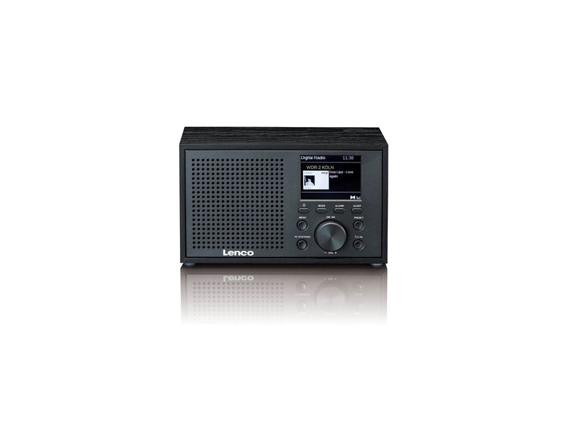 Lenco DAR-017BK - Compact and stylish DAB+/FM radio with Bluetooth® and wooden casing - Black - DAB+/FM - Mono - schwarz
