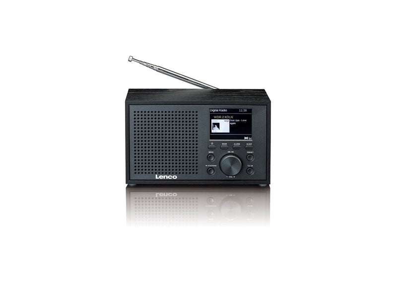 Lenco DAR-017BK - Compact and stylish DAB+/FM radio with Bluetooth® and wooden casing - Black - DAB+/FM - Mono - schwarz