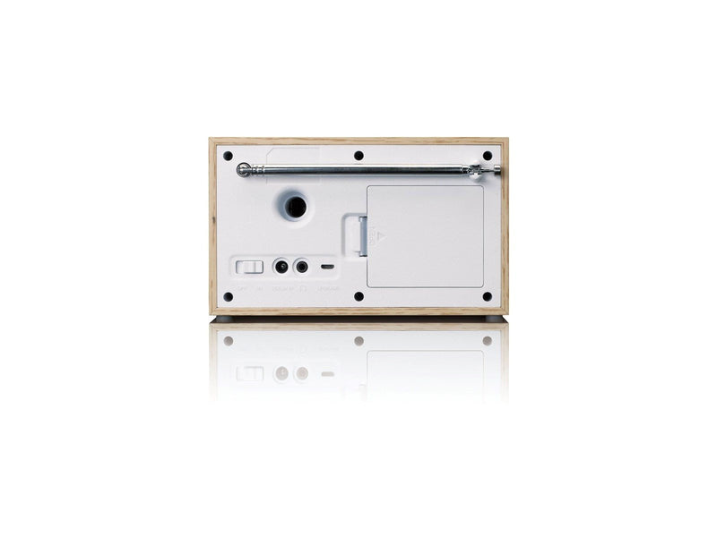 Lenco DAR-017WH - Compact and stylish DAB+/FM radio with Bluetooth® and wooden casing - Oakwood - DAB+/FM - Mono - silber