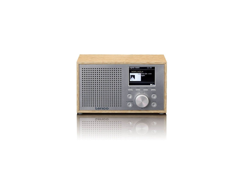 Lenco DAR-017WH - Compact and stylish DAB+/FM radio with Bluetooth® and wooden casing - Oakwood - DAB+/FM - Mono - silber