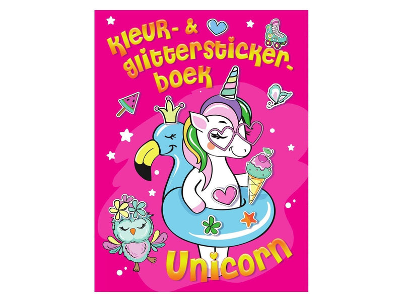 Mondikaarten Color & Glitter Sticker Book Unicorn