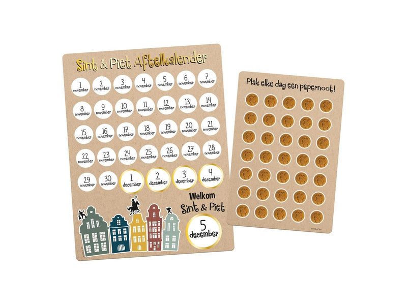 Folat BV Sinterklaas Countdown Calendar with Stickers Welcome Sint & Piet
