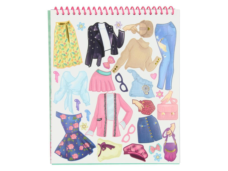 Besties Fashion Design Coloring and Sticker Book with Stencils (Assorted)