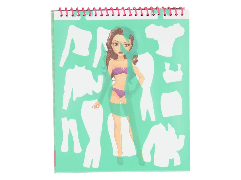 Besties Fashion Design Coloring and Sticker Book with Stencils (Assorted)