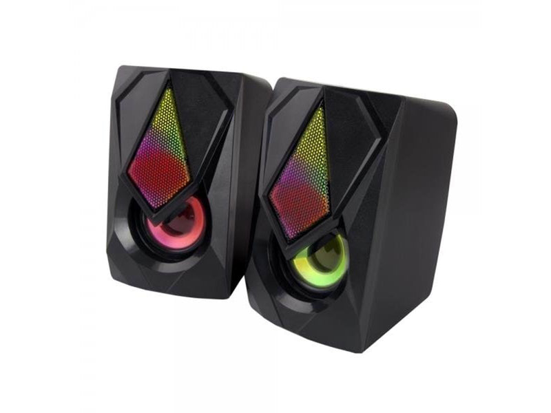 Esperanza SPEAKERS 2.0 USB LED RAINBOW BOOGIE - Schwarz