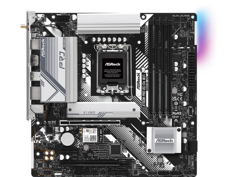 ASRock B760 PRO RS/D4 WIFI Mainboard - Intel B760 - Intel LGA1700 socket - DDR4 RAM - ATX