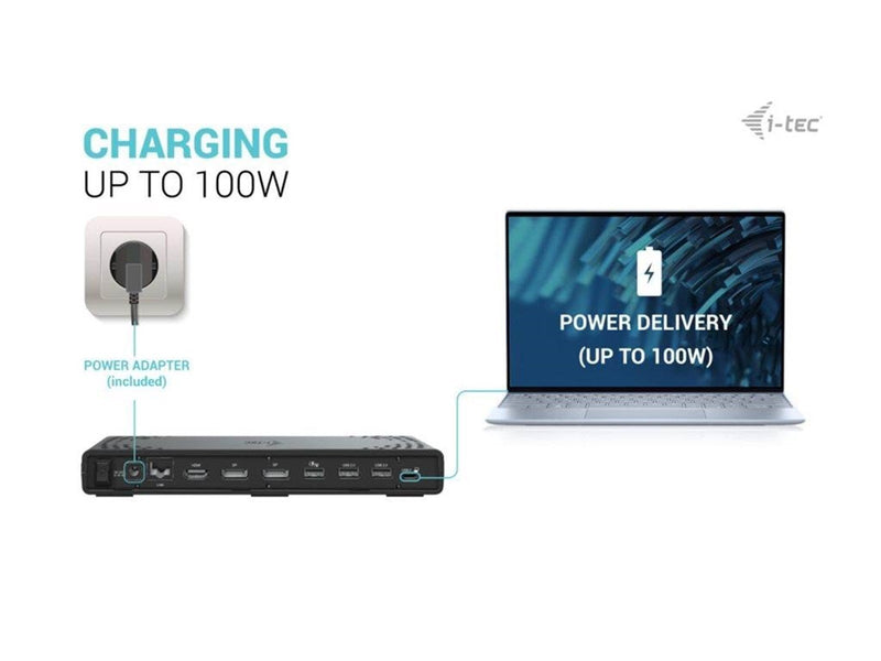 I-Tec - docking station - USB-C / USB4 / Thunderbolt 3 / Thunderbolt 4 - HDMI 2 x DP++ - GigE