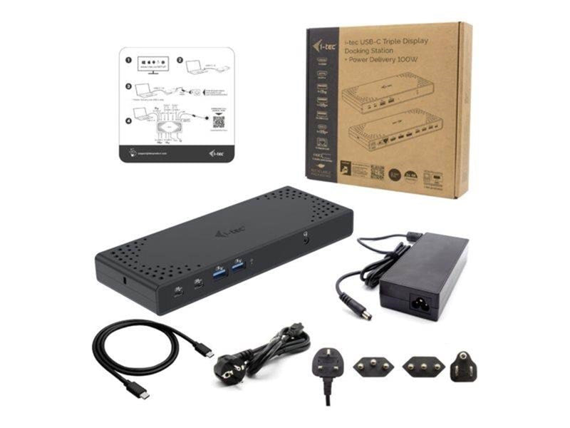 I-Tec - docking station - USB-C / USB4 / Thunderbolt 3 / Thunderbolt 4 - HDMI 2 x DP++ - GigE