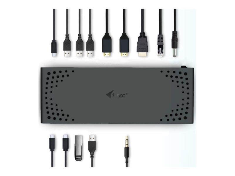 I-Tec - docking station - USB-C / USB4 / Thunderbolt 3 / Thunderbolt 4 - HDMI 2 x DP++ - GigE