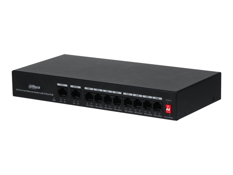 Dahua DH-PFS3010-8ET-65 10-Port Fast Ethernet Switch with 8-Port PoE (65W)