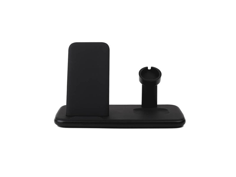 GEAR Wireless Tripple QI Charger USB-C Port 20W tot. Black Mobile/Watch/Airpods
