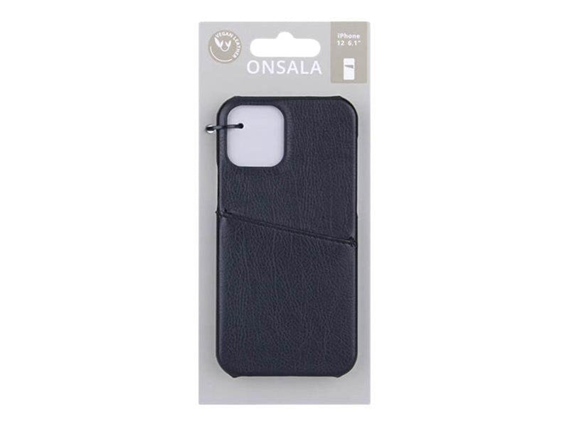 ONSALA Mobile Cover Black with Cardpocket iPhone 12 6.1"
