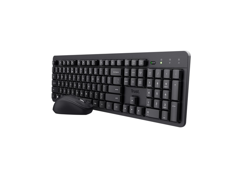 Trust Ody II Silent - Black - Tastatur & Maus Set - Englisch - US - Schwarz