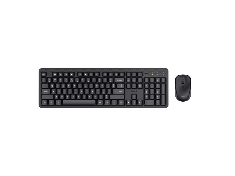 Trust Ody II Silent - Black - Tastatur & Maus Set - Englisch - US - Schwarz