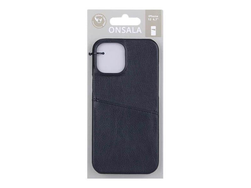 ONSALA Mobile Cover Black with Cardpocket iPhone 12 6.7"