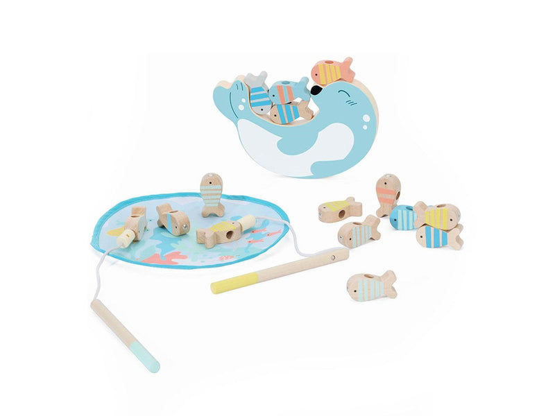 Classic World Wooden Fishing Game Seal 24 pcs