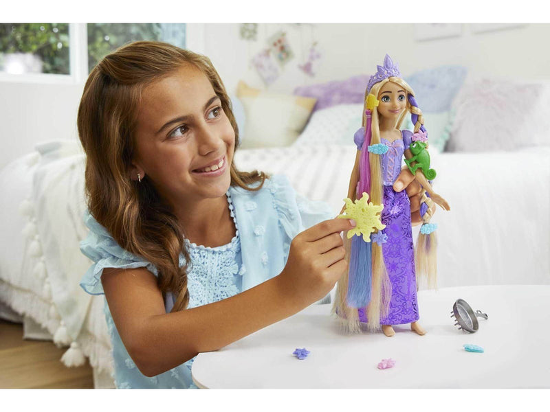 Disney Princess Fairy-Tale Hair Rapunzel Doll And 10+ Hairstyling Accessories Plus Color Change