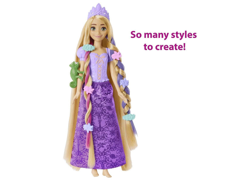 Disney Princess Fairy-Tale Hair Rapunzel Doll And 10+ Hairstyling Accessories Plus Color Change