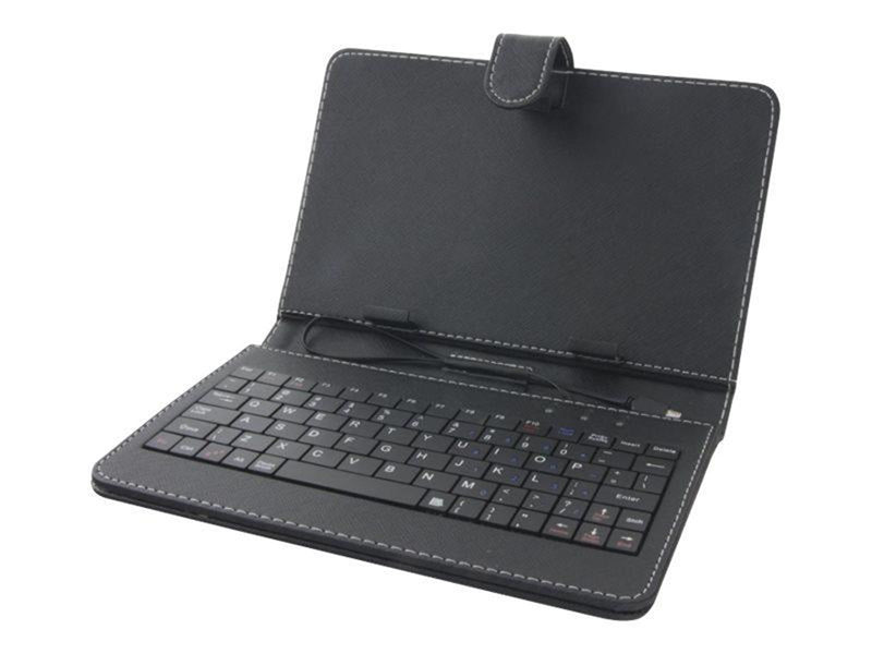Esperanza CASE WITH KEYBOARD FOR 7" TABLETS MADEIRA EK123 - Tastatur & Folio-Set - Schwarz