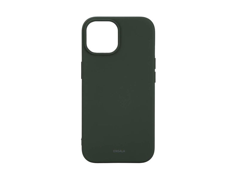 ONSALA Phone Case with Silicone Feel MagSeries Olive Green - iPhone 15
