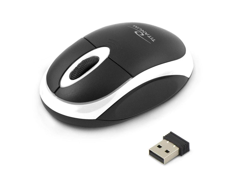 Esperanza TITANUM WIRELESS OPTICAL MOUSE 2.4GHz 3D USB VULTURE WHITE - Ergonomische Maus (Schwarz)